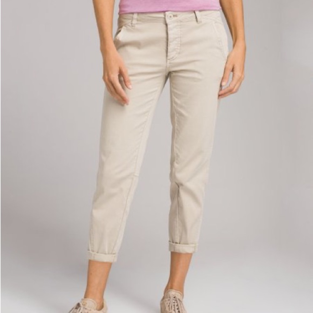 Janessa pant cuff hem chino pants- pebble gray